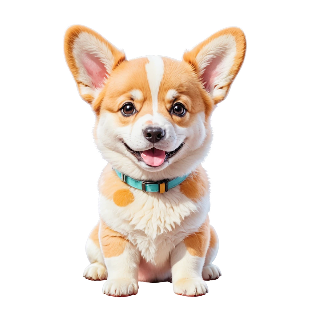 A front-facing portrait of the MemorGi pup
