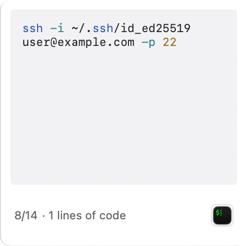 One-line command card